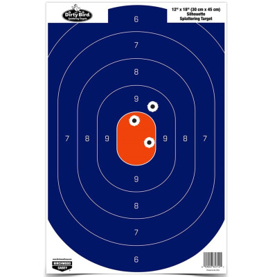 Birchwood Casey Dirty Bird 12 X 18 Blue/Orange Silhouette Reactive Tagboard Target Indoor/Outdoor 50 Pack