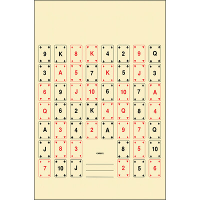 Action Target Playing Card Paper Target 22.5"x24" 100 Count