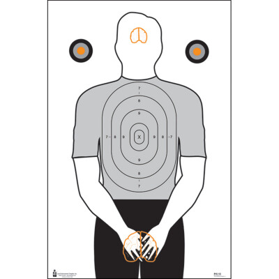 Action Target Politically Incorrect Ladies Target with "Brains" Anatomy 23" x 35" Male Silhouette/Orange Vitals 100 Count