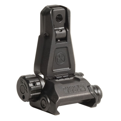 Magpul MBUS Pro AR-15 Backup Flip-Up Rear Sight, Steel, Black