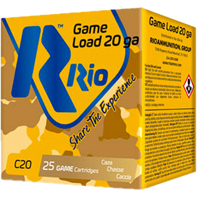 RIO Game 20 Gauge Ammunition 25 Rounds 2-3/4" #7.5 Lead 1oz