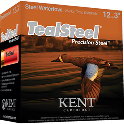 Kent Cartridge TealSteel 20 Gauge Ammunition 3" Shell #6 Precision Steel Shot 1oz 1250fps