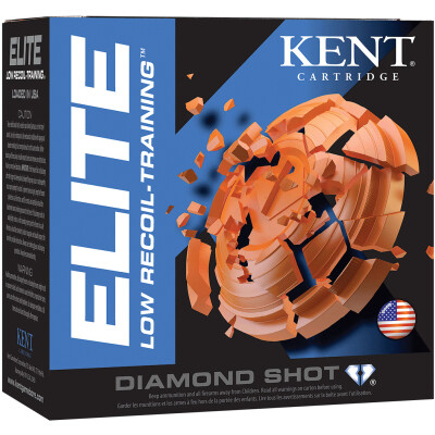 Kent Cartridge Elite Low Recoil-Training 12 Gauge Ammunition 2-3/4" Shell #8 Diamond Shot 7/8 oz 1200fps