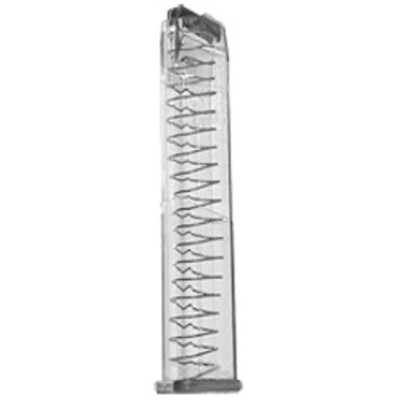 Elite Tactical Systems Magazine 10mm Auto 30 Rounds Clear Translucent Body for Glock 20/29/40