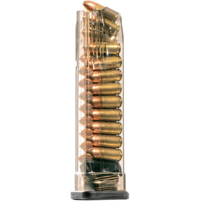 Elite Tactical Systems, Smith & Wesson M&P9, 9MM Magazine, 21 Rounds, Polymer, Translucent