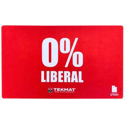 TekMat Weapons Platform Design 0% Liberal Door Mat 24" x 42" x 1/8" Red