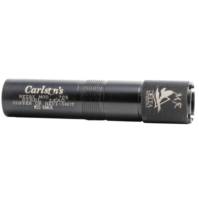Carlson's Retay 12 Gauge Delta Waterfowl Extended Choke Tube MR Choke Stainless Steel Black Finish