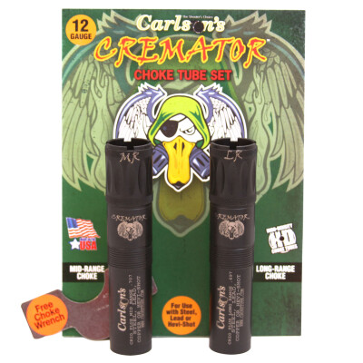 Carlson's Cremator Waterfowl Choke Tube 12 Gauge Extended Non-Ported MR and LR Benelli Crio Plus Choke Tubes Steel Black Finish