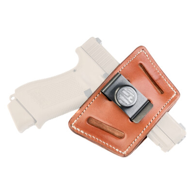 1791 Gunleather Universal IWB/OWB Holster for Compact Frame Semi Auto Pistols Ambidextrous Draw Classic Brown