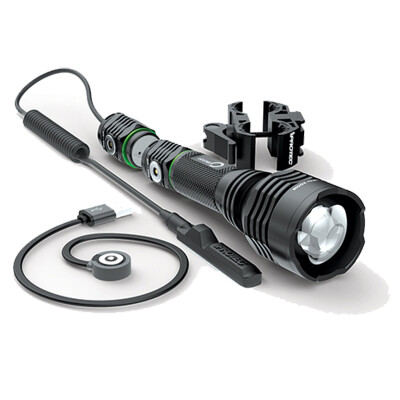 iPROTEC O2 Beam Long Range Series Green Weapon Light Hunting Flashlight