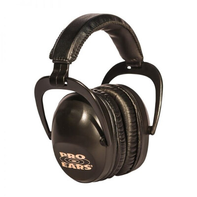 Pro Ears Ultra Sleek Passive Plastic 26 dB Over the Head Black Ear Cups w/Gold Logo