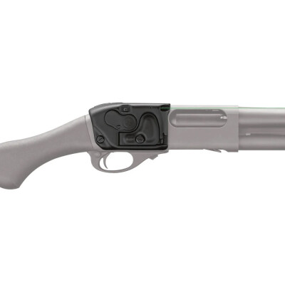 Crimson Trace LS-870G Lasersaddle Green Laser Sight Fits Remington 870 / Tac-14 12 Gauge Shotguns Matte Black