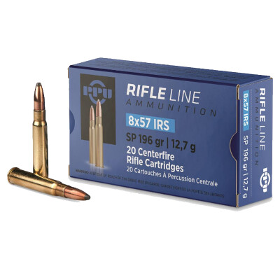 Prvi Partizan PPU 8x57 IRS Ammunition 20 Rounds 196 Grain Soft Point 2395fps
