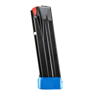 Walther SF Pro/PPQ M2 17 Round Magazine 9mm Luger Aluminum +2 Base Plate Blue Alloy Body Matte Black