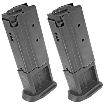 Ruger Ruger-57 Magazine 5.7x28 10 Rounds Polymer Base Plate Steel Matte Black 2 Pack