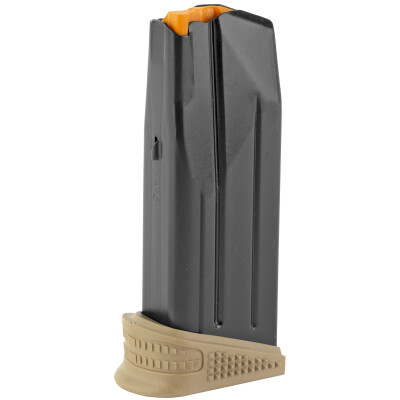 FN Herstal FN 509c Compact Magazine 9mm Luger 12 Rounds Extended Polymer Base Plate Steel FDE/Matte Black