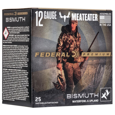 Federal Premium MeatEater 12 Gauge Ammunition 25 Rounds 2-3/4" #4 Bismuth 1-1/4oz