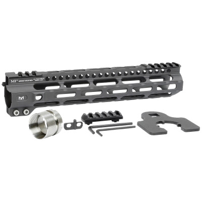 Midwest Industries AR-15 Ultra Lightweight 10.50" One Piece Free Float M-LOK Hand Guard 6061 Aluminum Hard Coat Anodized Matte Black