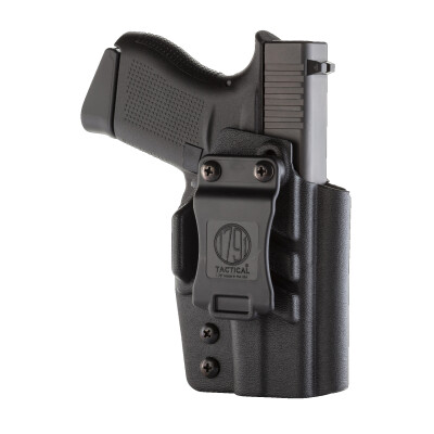 1791 Gunleather Tactical Kydex Multi-Fit IWB Holster for Glock 43 Semi Auto Pistols Right Hand Draw Kydex Black