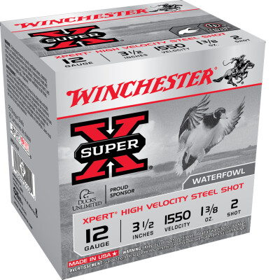 Winchester Super-X Xpert High Velocity 12 Gauge Ammunition 75 Rounds 3-1/2" #2 Steel 1-3/8oz