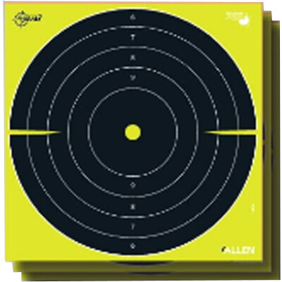 Allen Company EZ Aim Non-Adhesive Splash Bull's-Eye Target 12"x12" 12 Pack Yellow and Black