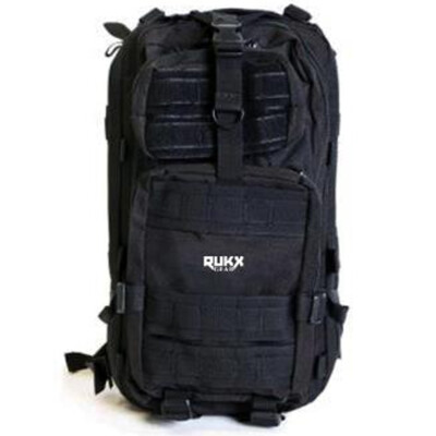 ATI RUKX Gear Tactical 1 Day Backpack 18"x11"x11" Water Resistant 600D Material Black