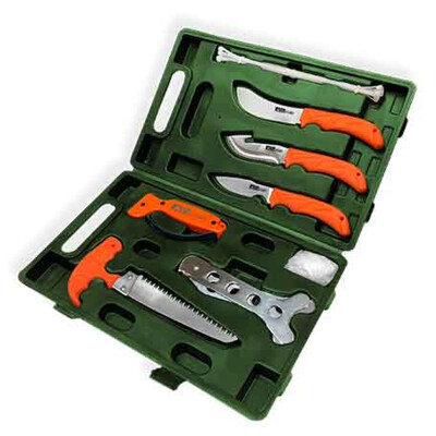 AccuSharp Game Processing Kit Orange Handles Black Case