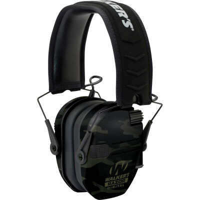 Walkers Razor Digital Pro Electronic Ear Muffs Hearing Protection Gray Camo