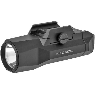 Inforce Wild 2 Weapon Mounted Light 1000 Lumens 25,000 Candela Aluminum 123A Batteries Paddle Activated Anodized Black Finish