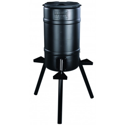 On Time Buckeye Gravity Feeder 200 lb Capacity Polymer Black