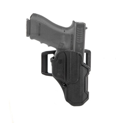 BLACKHAWK! T-Series LVL 2 Compact Belt Holster for Glock 17/22/31 Right Hand Black