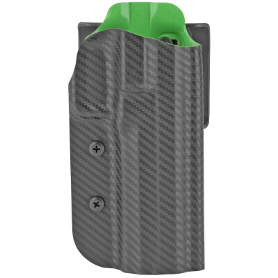 Uncle Mike's Range/Competition OWB Holster Fits Canik 9 Pistols Right Hand Draw Green/Black Boltaron