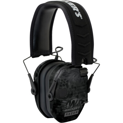 Walkers Razor Slim Electronic Earmuffs Hearing Protection Typhoon Kryptek Camo