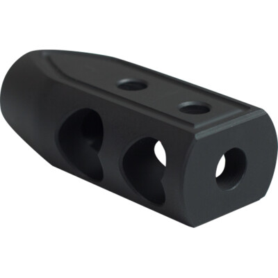Timber Creek 9MM Heart Breaker Muzzle Brake 1/2" x 28 TPI with Locking Nut Steel Black