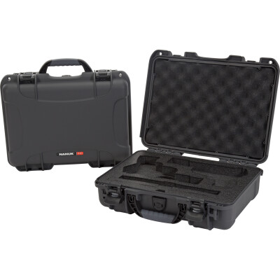 Nanuk 910 Classic 2 Up Pistol Case Waterproof Dustproof High Impact Polymer Graphite 