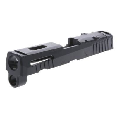 Rival Arms Optic Ready Slide for SIG Sauer P320 Carry Frames RMR Optic Cut CNC Machined 416 Stainless Steel Billet QPQ Black Finish