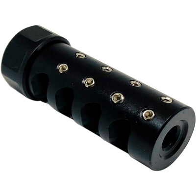 APA The Answer Gen III Micro Bastard 6.5 Cal Muzzle Brake AR-10 6.5/.264 Compatible 1/2x28 TPI Stainless Steel Black Nitride Finish G3A1265N