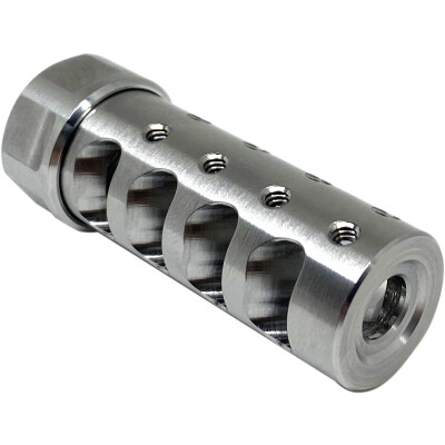 APA Gen III Little Bastard Muzzle Brake 338 Cal Compatible 5/8x24 TPI Stainless Steel Finish G3L5838S