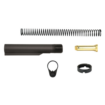 TacFire AR-15 Mil-Spec Carbine Buffer Tube Kit With Standard End Plate Black MAR047-A