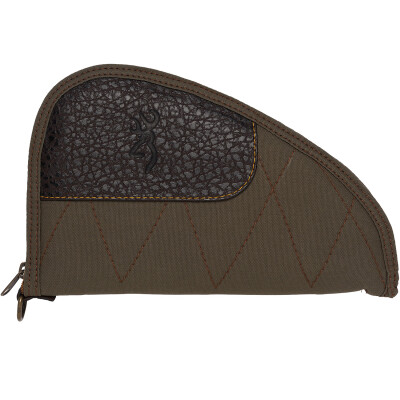 Browning Laredo Handgun Case Olive Brown Handgun Cotton Canvas with Leather Trim