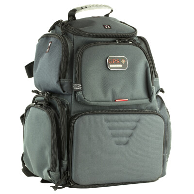 G-Outdoors The Handgunner Range Backpack Holds 4 Pistols Lockable Zippers Gray