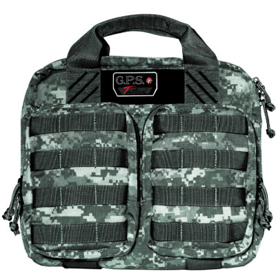 G Outdoors Tactical Quad +2 Pistol Range Case Visual ID Storage Nylon Digital Camo