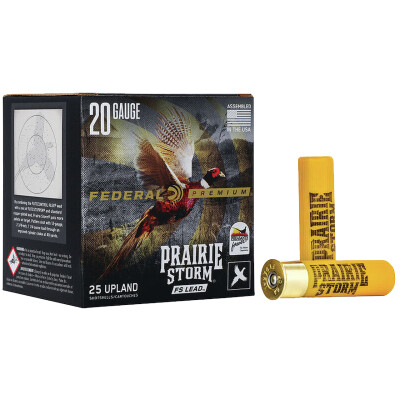 Federal Prairie Storm 20 Gauge Ammunition 25 Rounds 3" #4 Lead