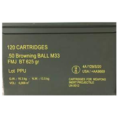 Prvi Partizan PPU Rangemaster .50 BMG Ammunition 120 Rounds 625 Grains FMJ 2940 fps