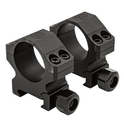 SIG Sauer Alpha 1 Hunting Two Piece Scope Rings 35mm Tube Diameter High Height 6061-T6 Aluminum Matte Black