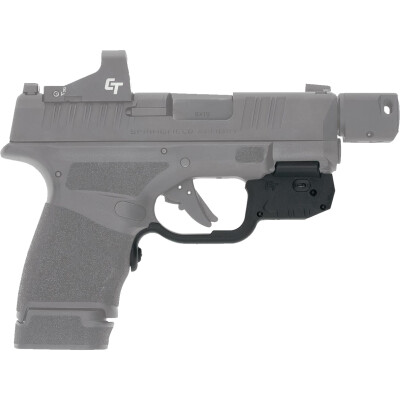 Crimson Trace Laserguard Springfield Hellcat Red Laser 1/3N Lithium Battery Polymer Black