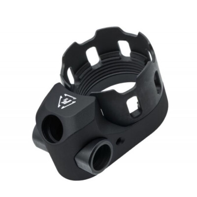Strike Industries TRIBUS Enhanced Castle Nut & Extended End Plate Black SI-AR-TRIBUS-BK