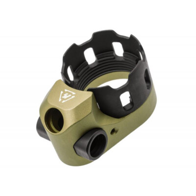 Strike Industries TRIBUS Enhanced Castle Nut & Extended End Plate FDE SI-AR-TRIBUS-FDE