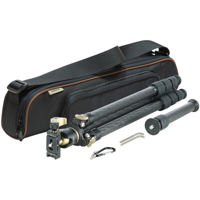 Leupold Alpine CF-425 Tripod Kit With Ball Head Mount Carbon Fiber Black With Gold Accents