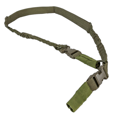NCStar VISM Sling 1.25" 55"-72" Adjustable Bungee Nylon Strap w/Elastic Shock-Cord 2 or 1 Point Sling Green